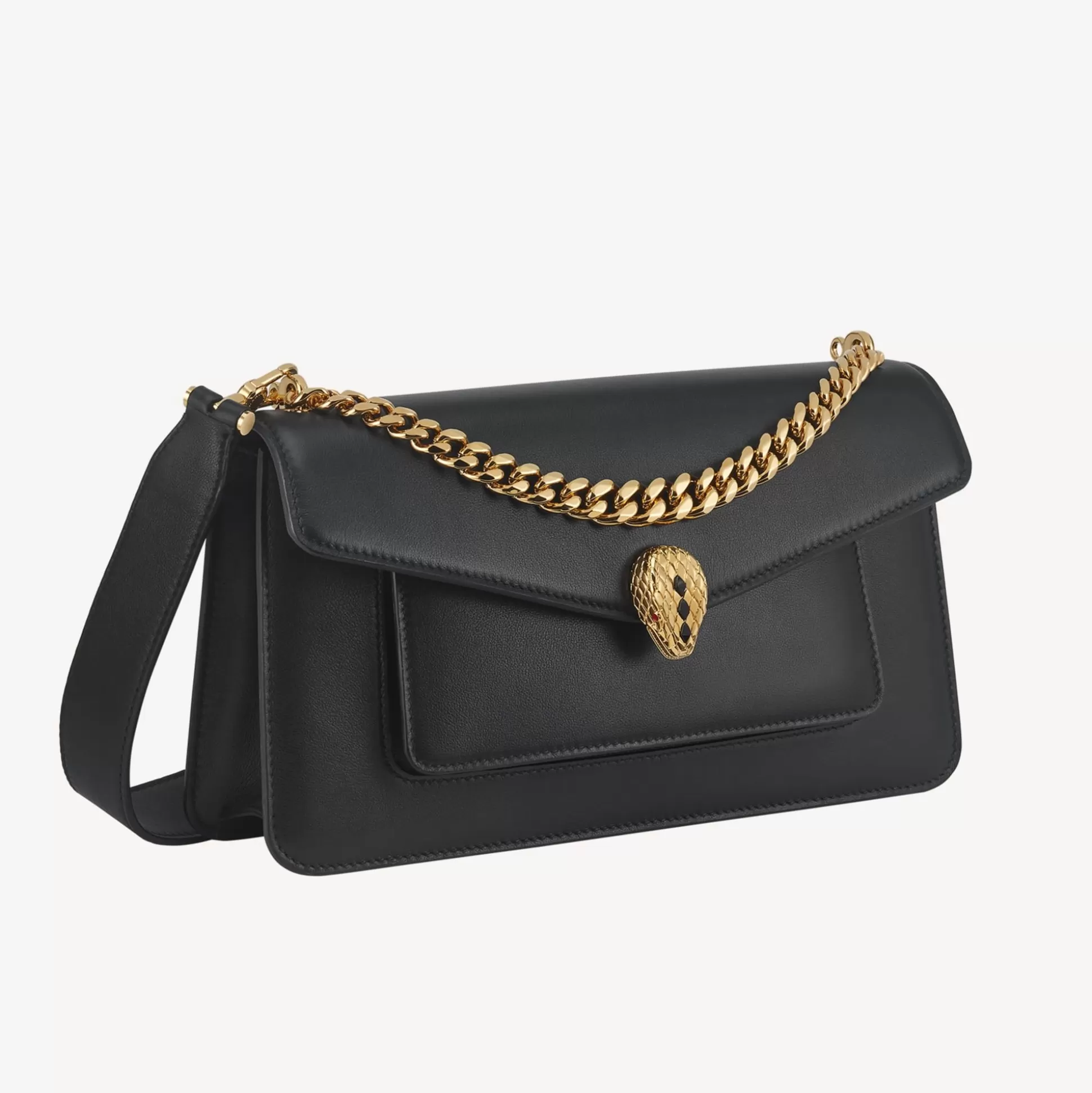 Fashion BVLGARI Serpenti East-West Maxi Chain Shoulder Bag