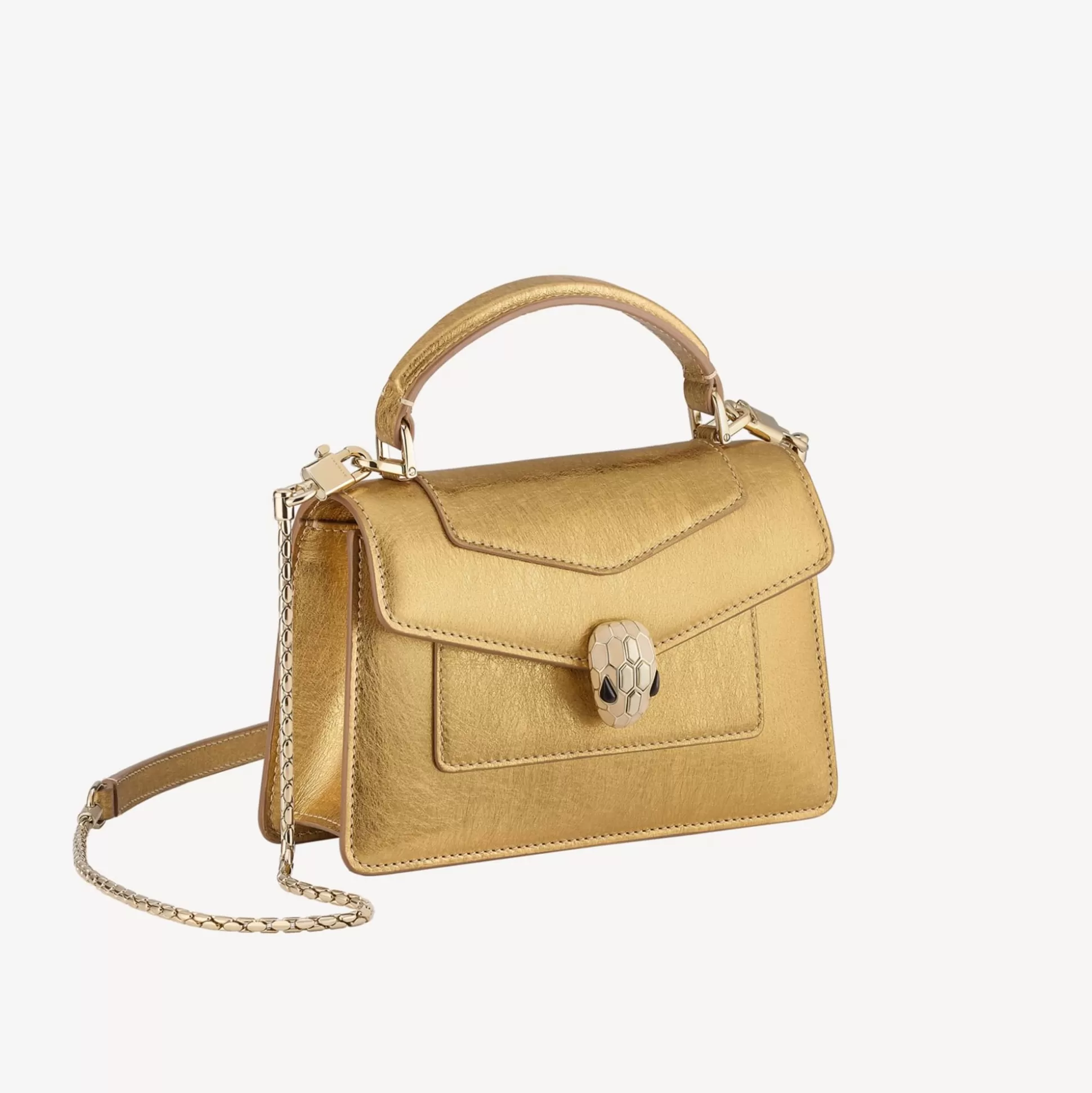 Shop BVLGARI Serpenti Forever Mini Top Handle Bag